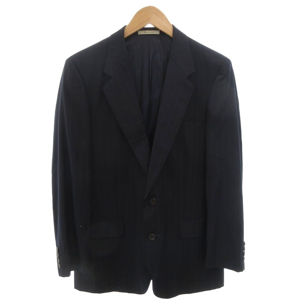 ジャケット・アウター una アクアスキュータム AQUASCUTUM テーラードジャケット ウール 96A6 紺