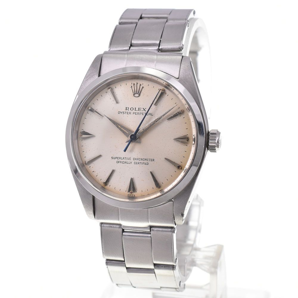 ロレックス ROLEX 1005 ヴィンテージ オイスターパーペチュアル Cal.1560 バタフライローター 自動巻き メンズ 袋付き G 144592