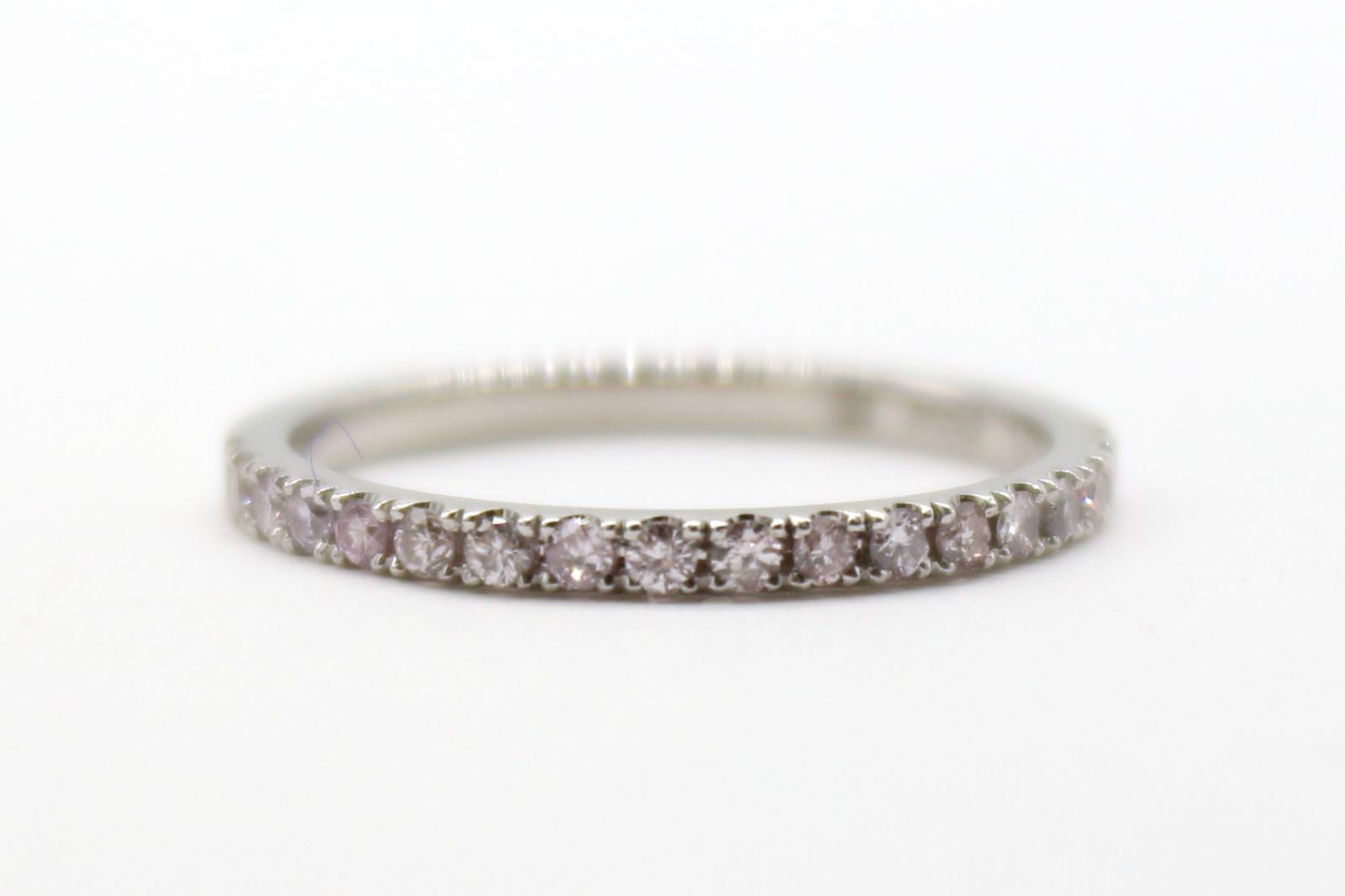 PT 900ベリーライトピンクピンクダイヤモンドハーフエタニティリング 10号