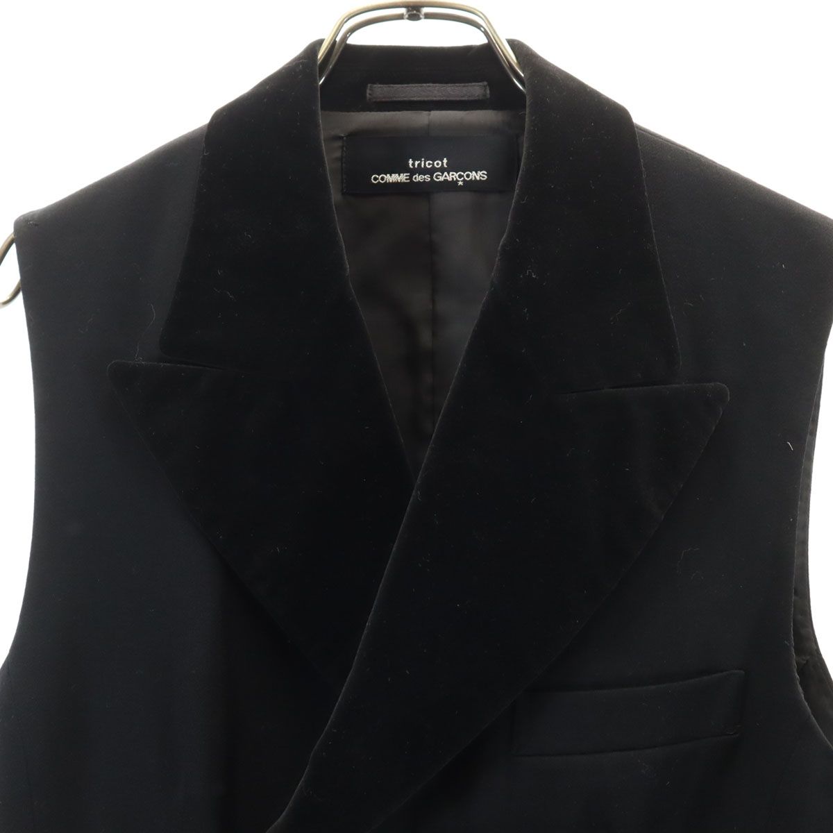 【archive】トリココムデギャルソン 80s 手染めハイネックベスト 黒 8003001615183_1.jpg