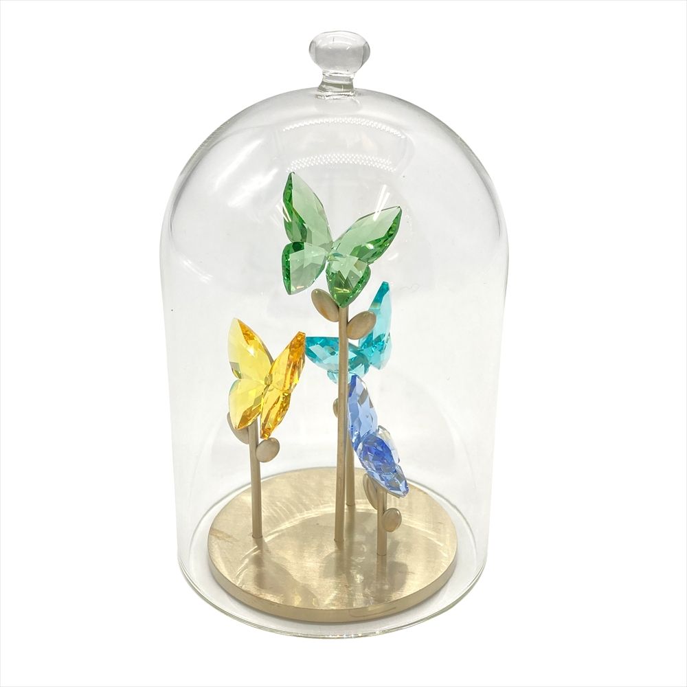  スワロフスキー SWAROVSKI ジャングルビーツ バタフライガラス鐘 オブジェ 置物 5619219 クリア 蝶 小物整理棚 置物 インテリア小物