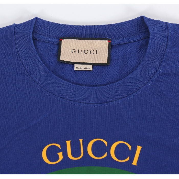 GUCCI ネイビー ロゴニット 半袖 未使用 GUCCI（グッチ） ニット GGパターン ウール 半袖 レディースサイズM