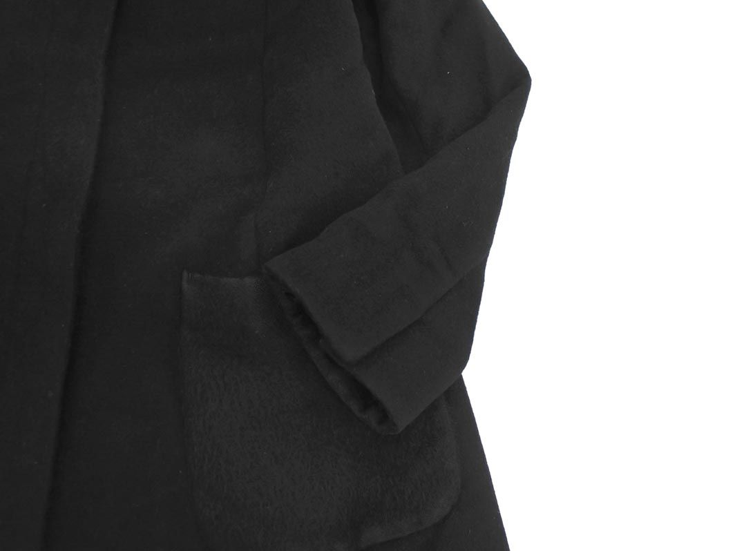23区 アンゴラ混 スタンドカラー コート size38/黒 ◇□ レディース