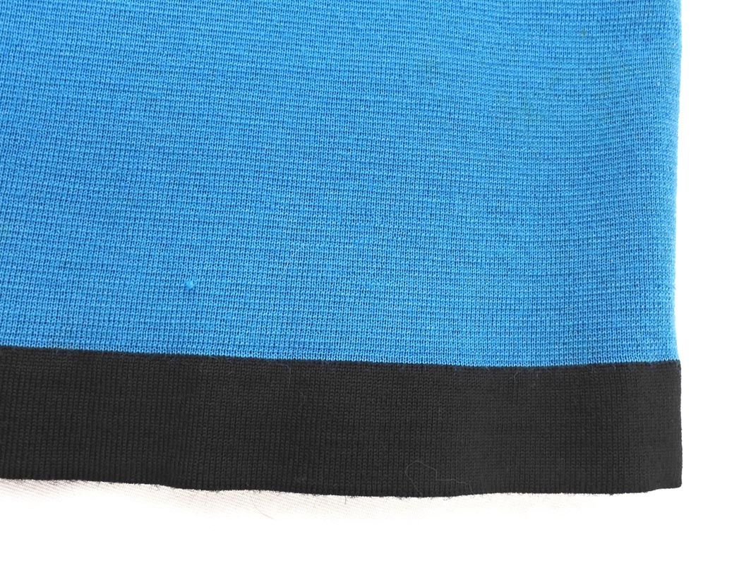 YVES SAINT LAURENT イヴサンローラン ウール ヴィンテージ Iライン ワンピース sizeM ターコイズ ◎レディース