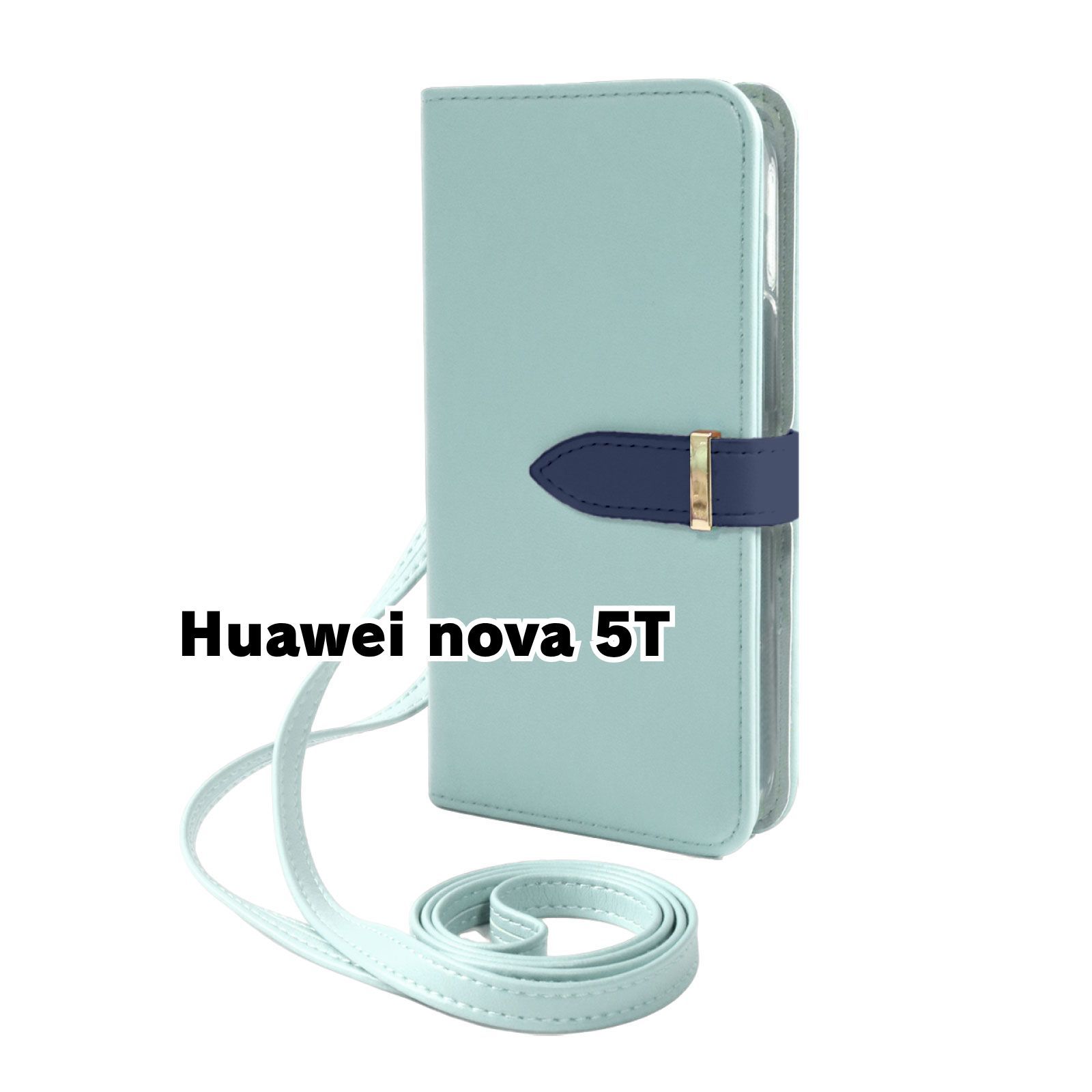 新品未使用】 Huawei nova 5T ストラップ付き 手帳型スマホ ケース