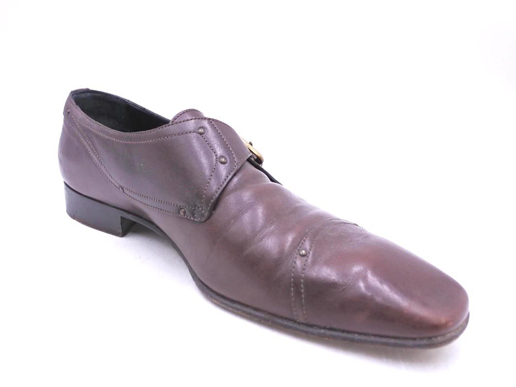 A TESTONI ア テストーニ 本革 レザー モンクストラップ ドレス