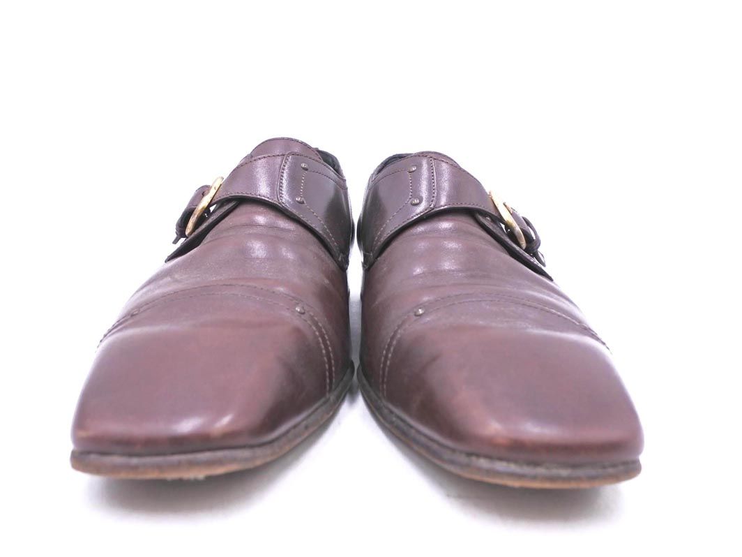 A TESTONI ア テストーニ 本革 レザー モンクストラップ ドレス