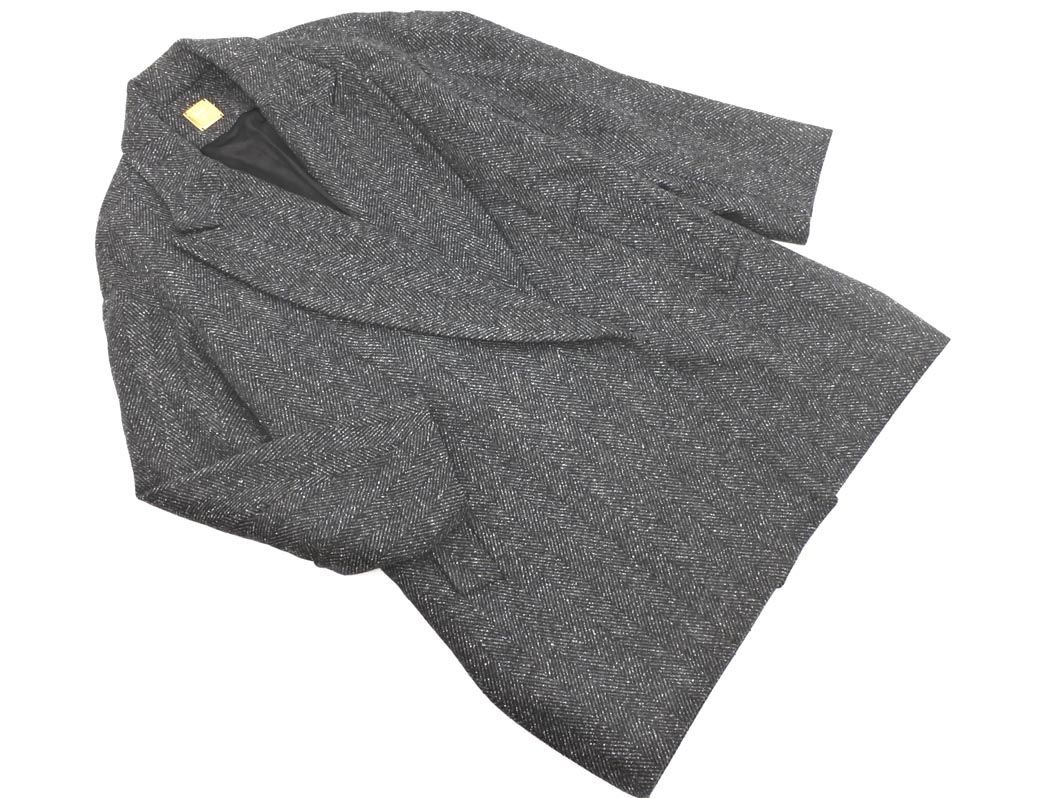 MUSE Deuxieme Classe ドゥーズィエムクラス ウール混 オーバー コート 黒 ◎レディース