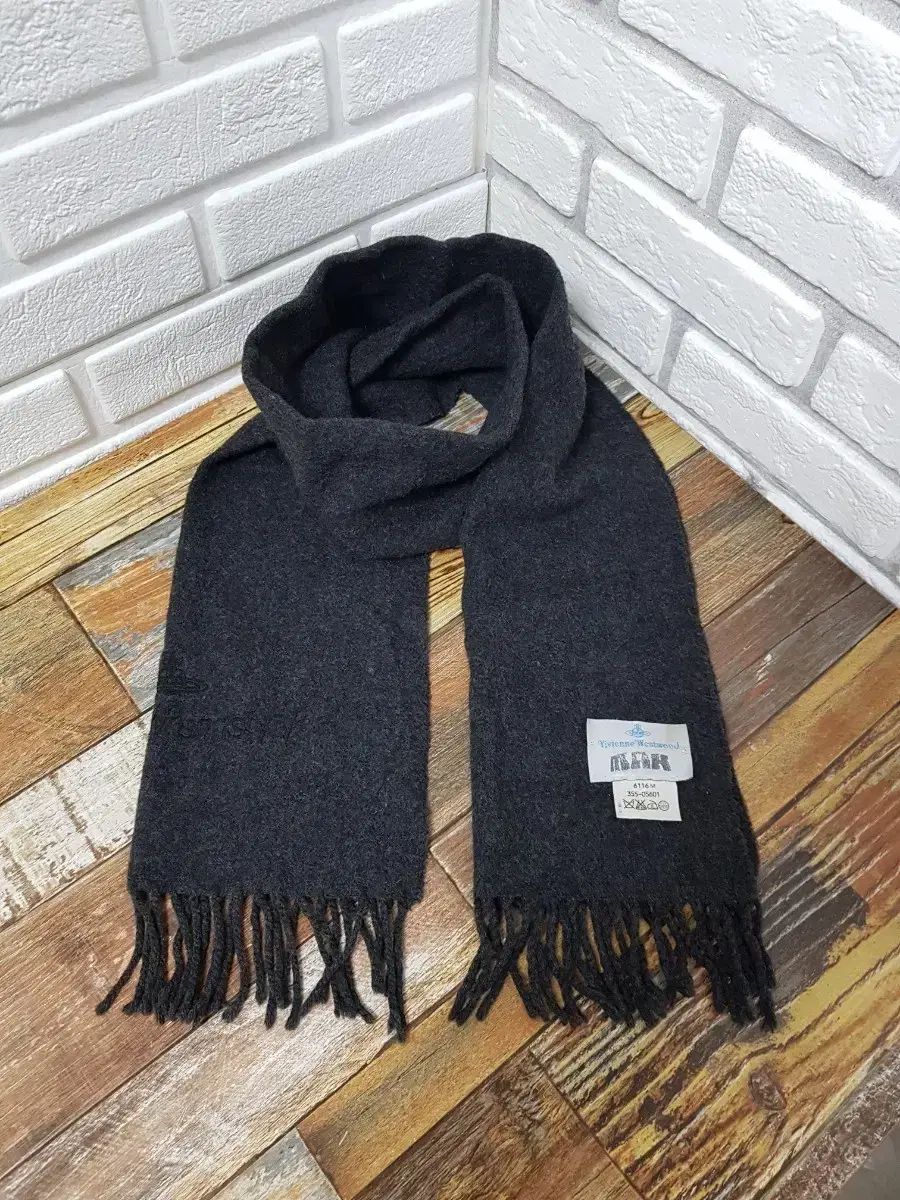 ヴィヴィアン ウエストウッド ウール マフラー チャコール