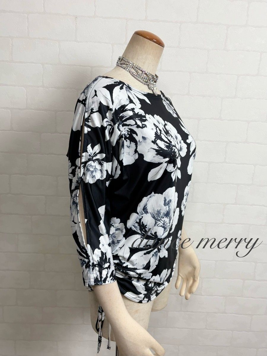 新品　豪華　社交ダンス　ドルマン　トップス　黒　レッスン　ラテン　4723 新品 社交ダンス ドルマン トップス 黒 レッスン ラテン ゆったり 3612