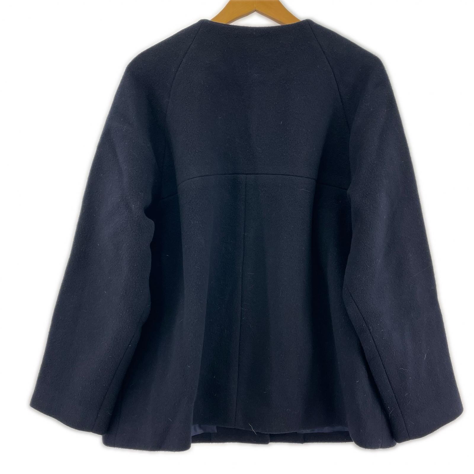 INDIVI インディヴィ ノーカラー ミドルコート size13/ネイビー - メルカリ