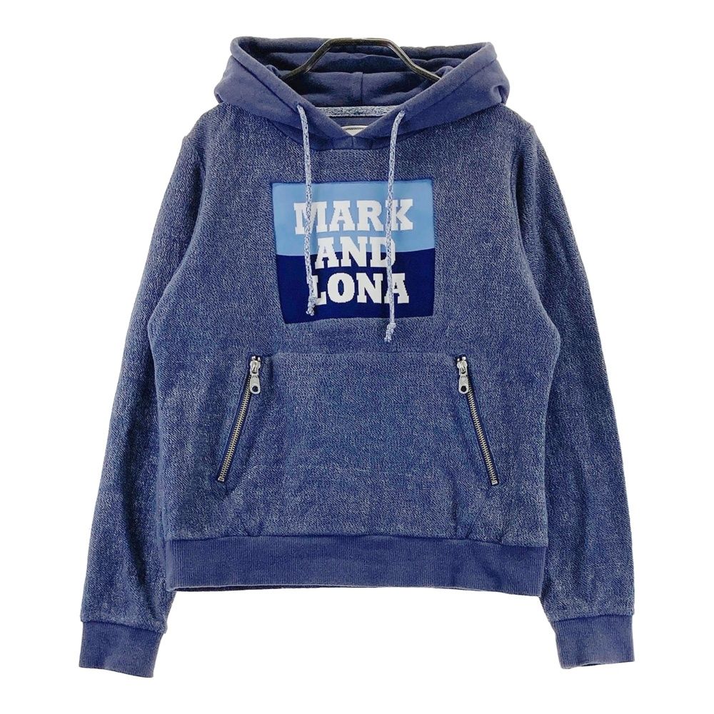 サイズ M MARK-LONA マークアンドロナ 長袖パーカー ネイビー系 ゴルフウェア レディース ストスト