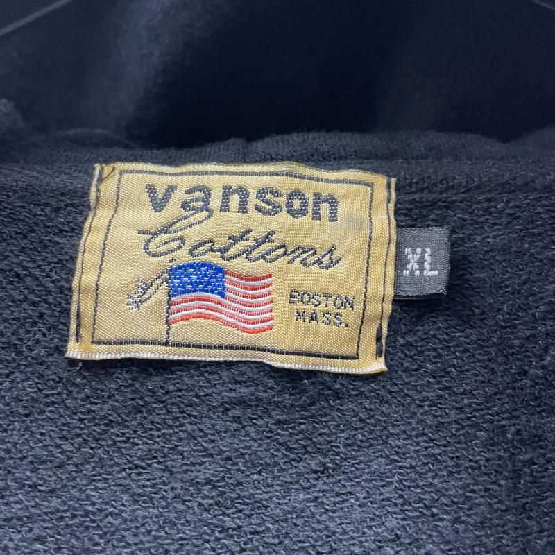 VANSON スカルプリントジップパーカー サイズXL ブラック バンソン 17 その他 長袖シャツ シャツ