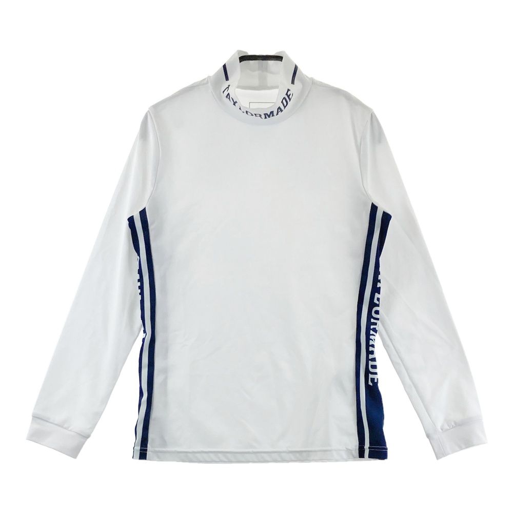 【新品未使用】テーラーメイド モックネック長袖シャツMサイズ 白×黒 サイズ：M TAYLOR MADE テーラーメイド モックネック 長袖Tシャツ