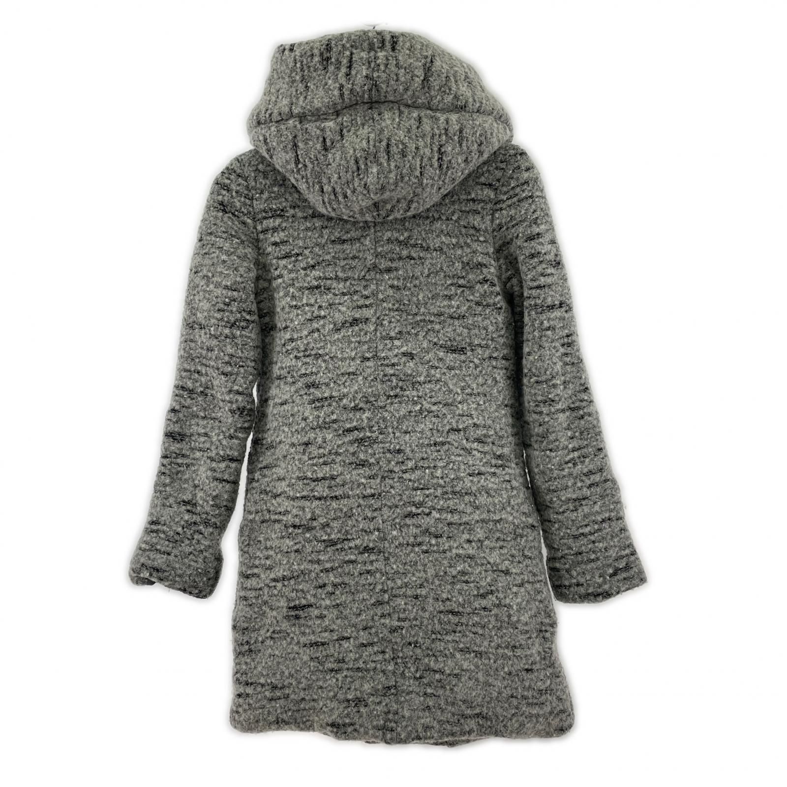 UNTITLED アンタイトル ウール混 ダウンコート size1/グレー×ブラック 
