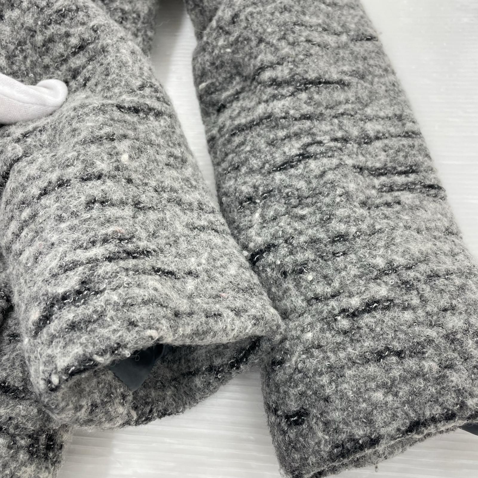 UNTITLED アンタイトル ウール混 ダウンコート size1/グレー×ブラック 