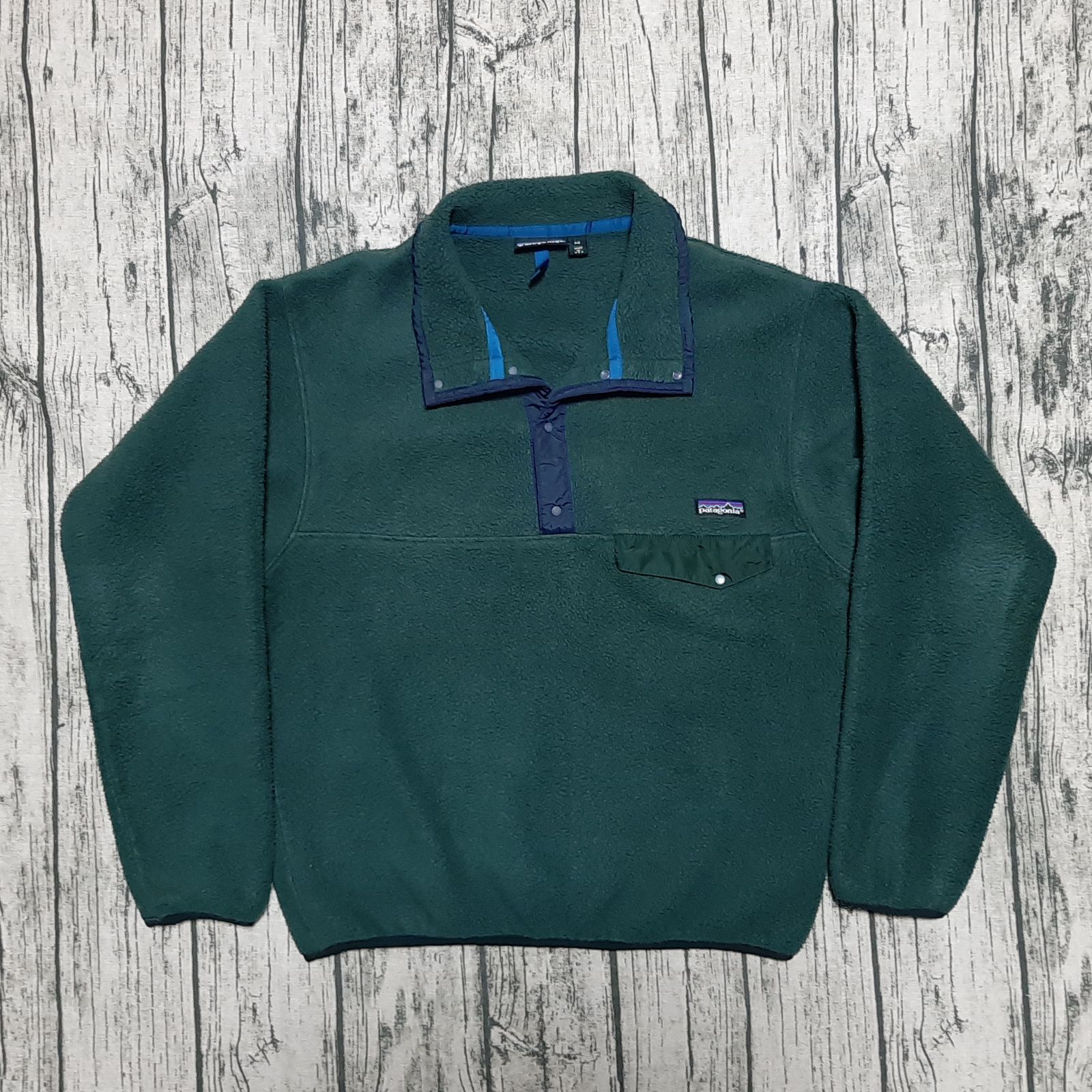 Patagonia シンチラスナップT ハンターグリーン　M ※ボタン難あり 90s patagoniaパタゴニア シンチラ スナップT ハンターグリーン M