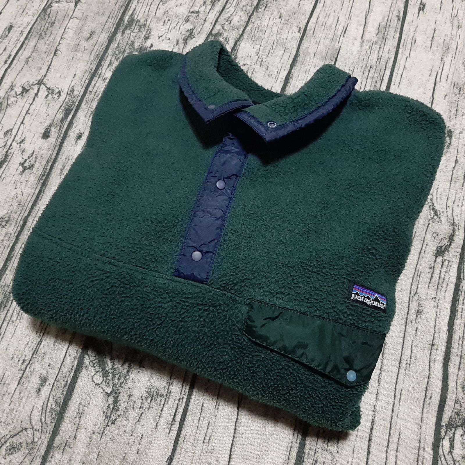 Patagonia シンチラスナップT ハンターグリーン　M ※ボタン難あり patagonia 97年製 XL シンチラスナップT ハンターグリーン 90s 【公式