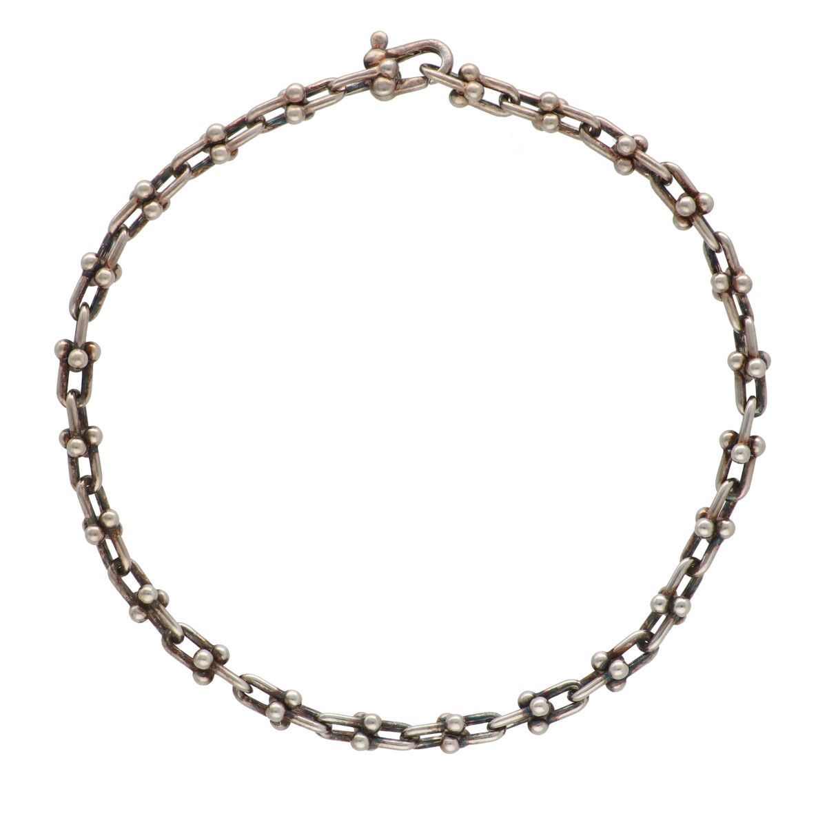 Tiffany＆Co ティファニー ハードウェア マイクロ リンク ブレスレット SV 925 シルバー XLサイズ