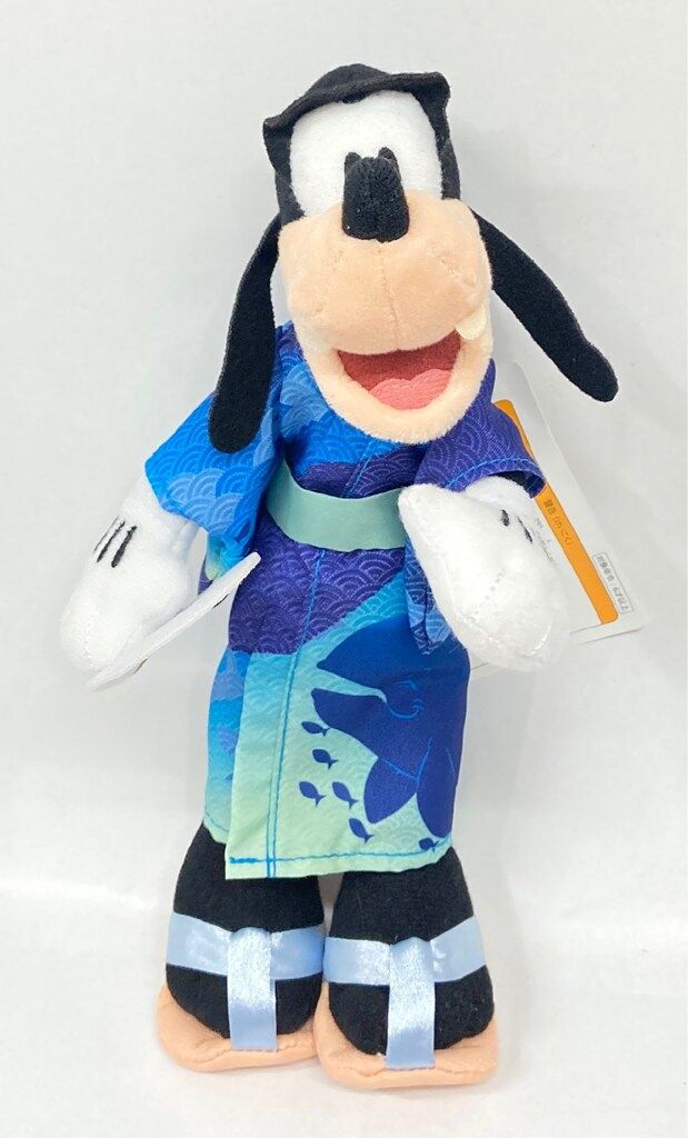 東京ディズニーリゾート ぬいぐるみバッジ グーフィー(浴衣/鯨柄/青系