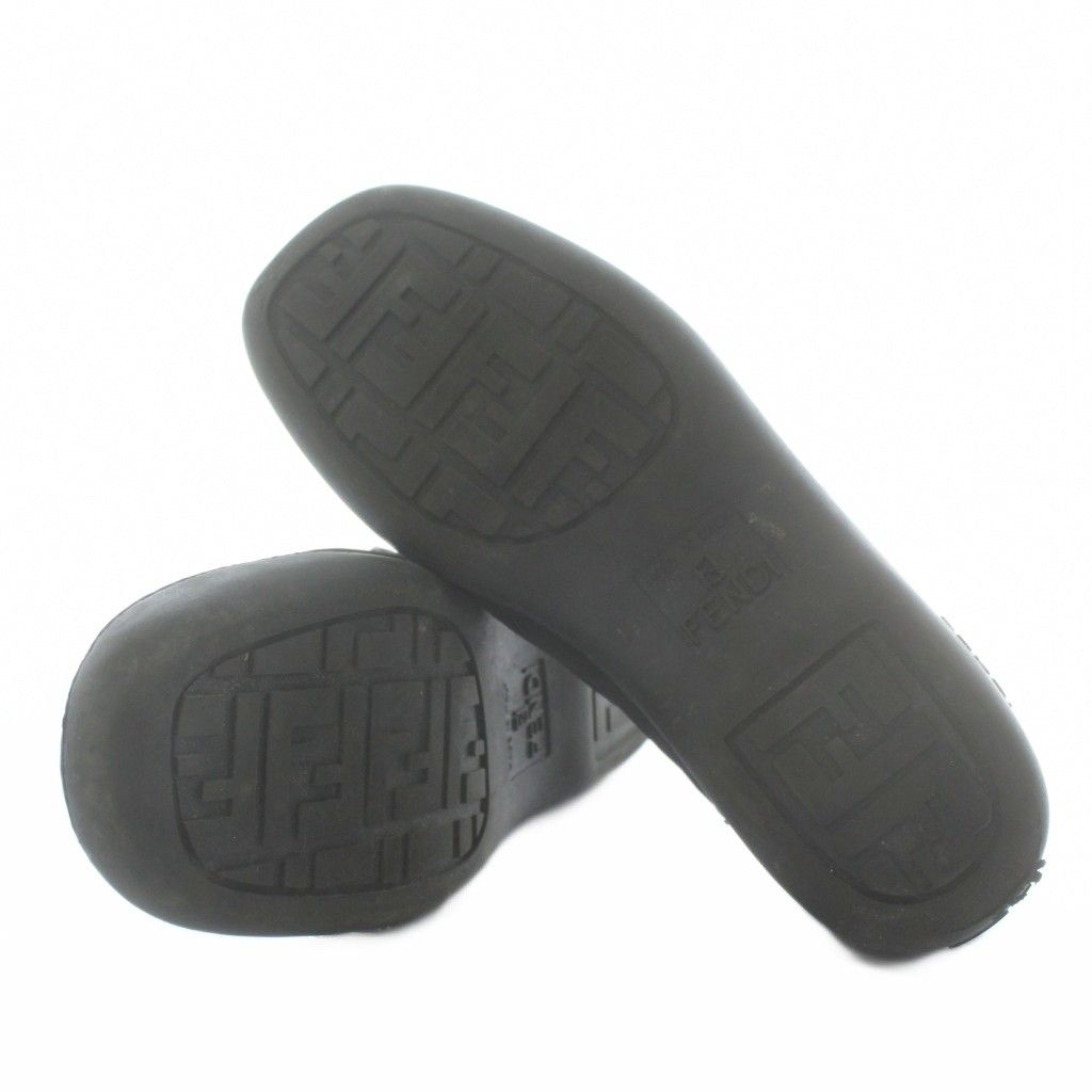 フェンディ FENDI スリッポン スニーカー ローカット ロゴ 総柄 黒