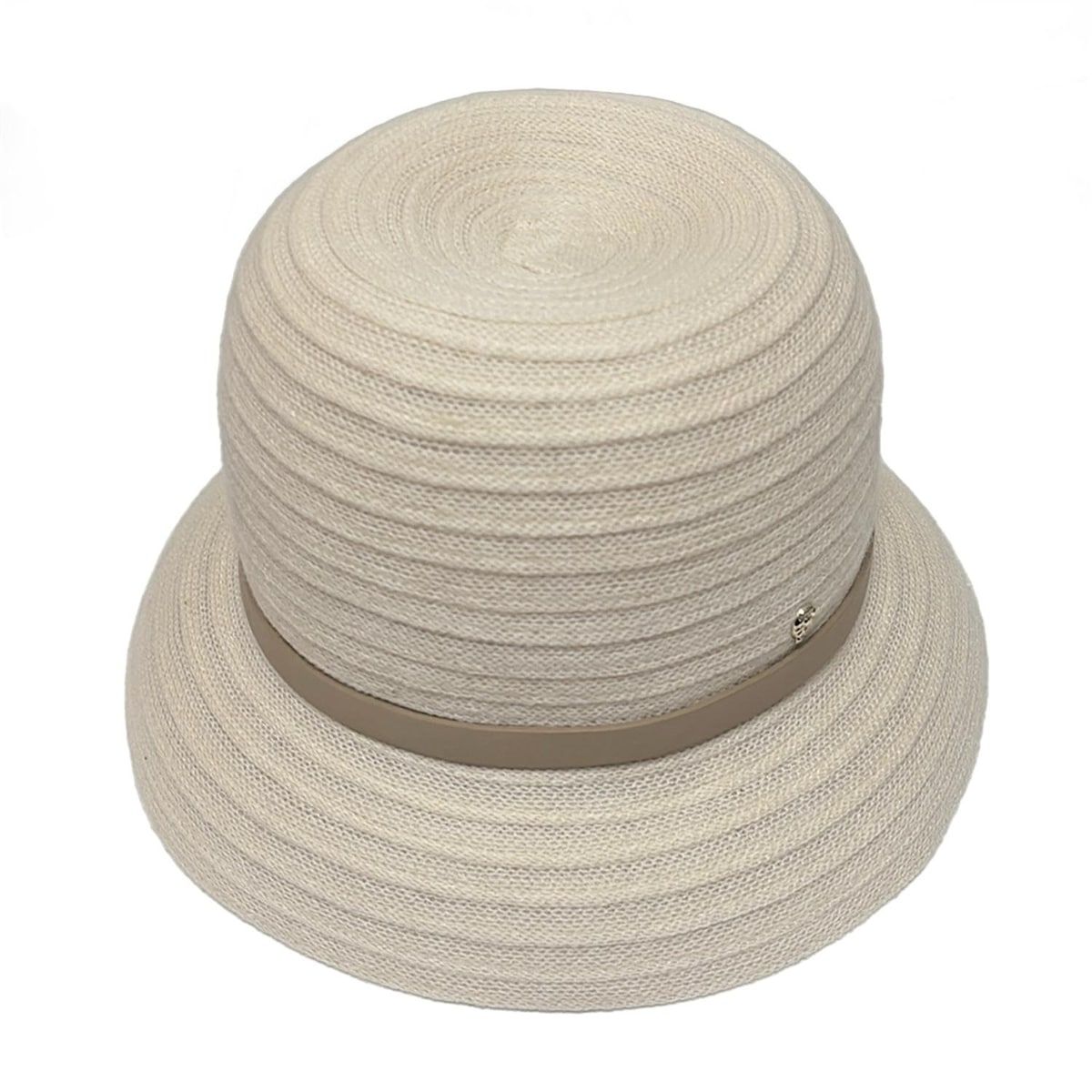 HELEN KAMINSKI ヘレンカミンスキー ハット one size ライトベージュ×ベージュ カシミヤ混 ウール カシミヤ レザー