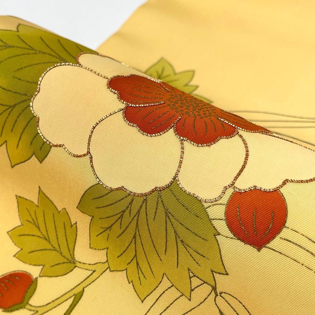 着物と帯 時流】N25206s◇正絹 九寸名古屋帯◇金駒刺繍 塩瀬 鳥 美品