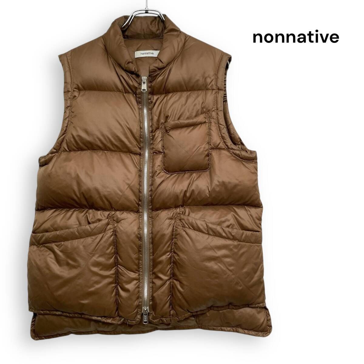 R 2609| nonnative HIKER DOWN VEST ノンネイティブ ハイカー ダウン ベスト ブラウン サイズ2