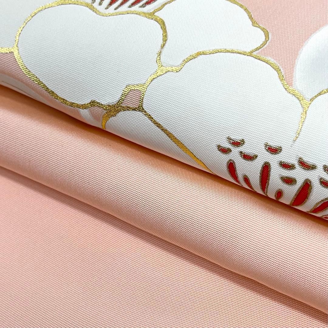  着物と帯 時流 N 25205 s◆正絹 九寸名古屋帯◆塩瀬 椿 金彩 名古屋帯 帯