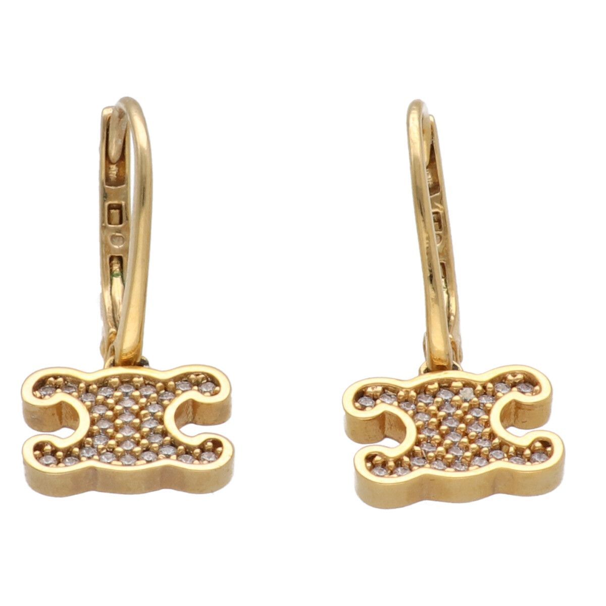 中古】 CELINE セリーヌ ピアス 460GC6BZI35OR トリオンフ ライン