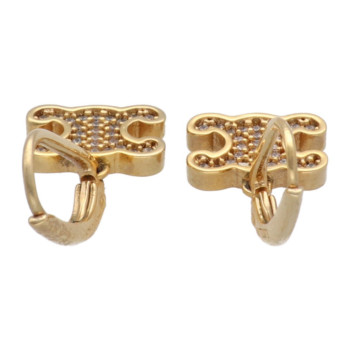 中古】 CELINE セリーヌ ピアス 460GC6BZI35OR トリオンフ ライン