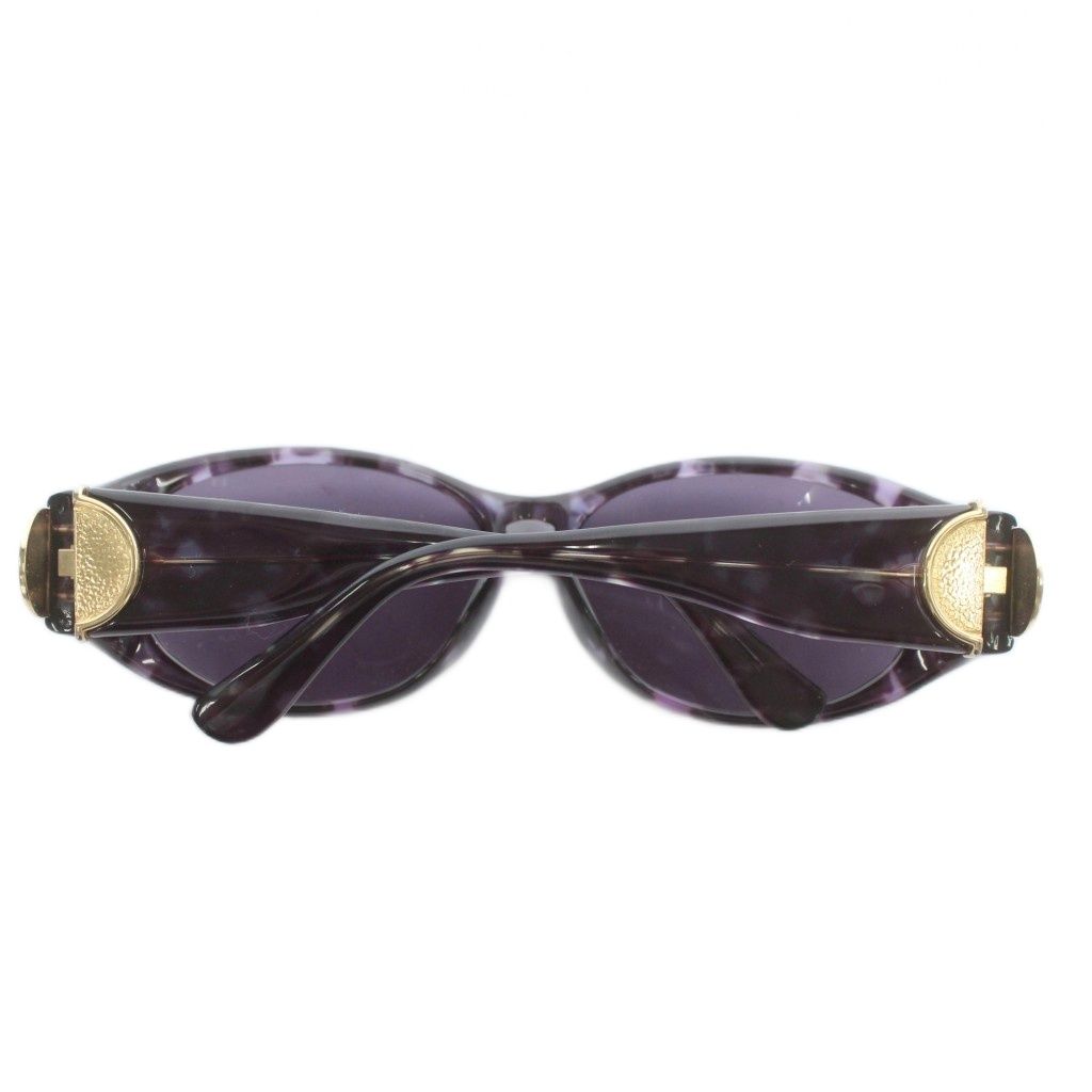 イヴサンローラン YVES SAINT LAURENT 眼鏡 サングラス セルフレーム カラーレンズ ロゴ ゴールド金具 紫 パープル 31-6504 |XZ OH GY 18