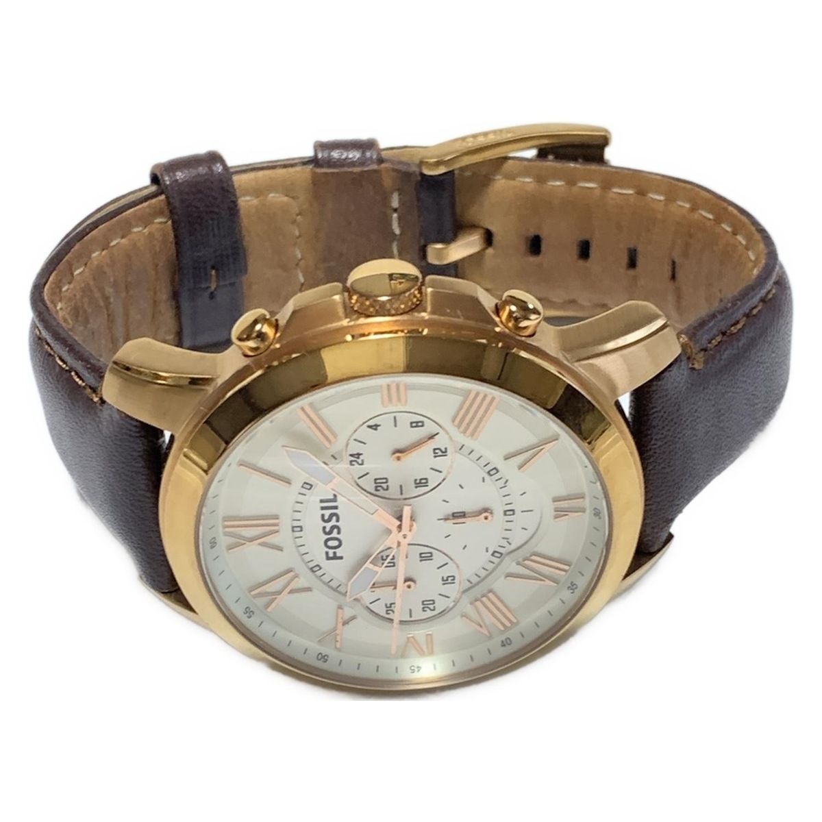 FOSSIL フォッシル 腕時計 - FS 4991 ボーイズ クロノグラフ アイボリー