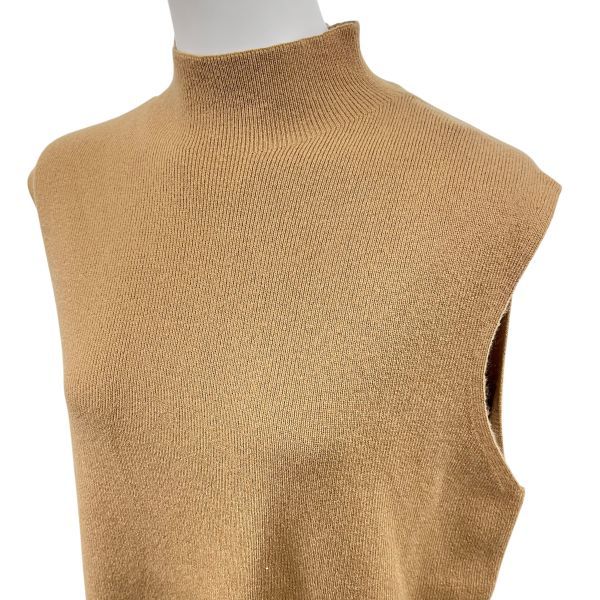◇ セオリー theory セーター ノースリーブ ハイネックニット ベージュ