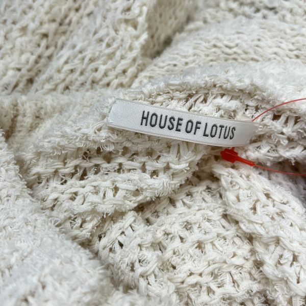 HOUSE OF LOTUS ハウスオブロータス 花柄 ブラウス 白 ゆったりM HOUSE 