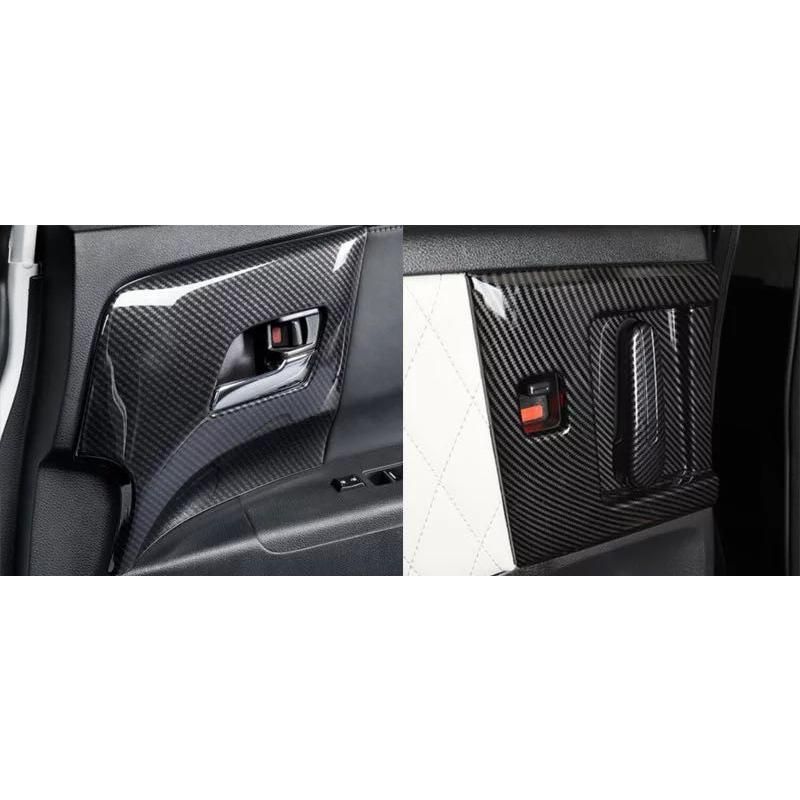 スポーティ全開♪ カーボン ルック インナー ドアハンドル カバー スライド ドア オデッセイ RC 1 2 G アブソルート ホンダセンシング EX b 5616