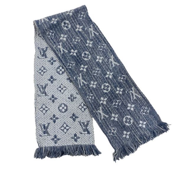 ○ ルイヴィトン LOUIS VUITTON エシャルプ ロゴマニア デニム