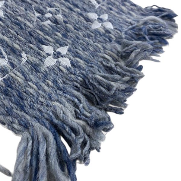 ○ ルイヴィトン LOUIS VUITTON エシャルプ ロゴマニア デニム