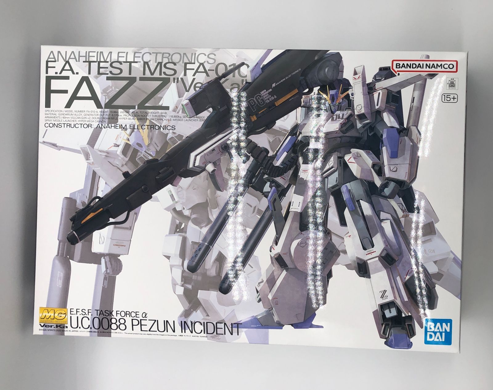 MG ガンダムセンチネル FAZZ Ver.Ka 未開封・未組立 訳あり 外箱不良