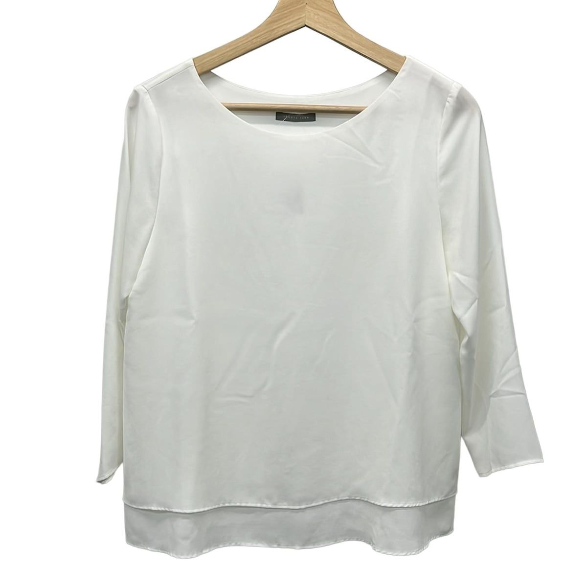 theory luxe セオリーリュクス 七分袖カットソー サイズ38 M レディース - 白 クルーネック