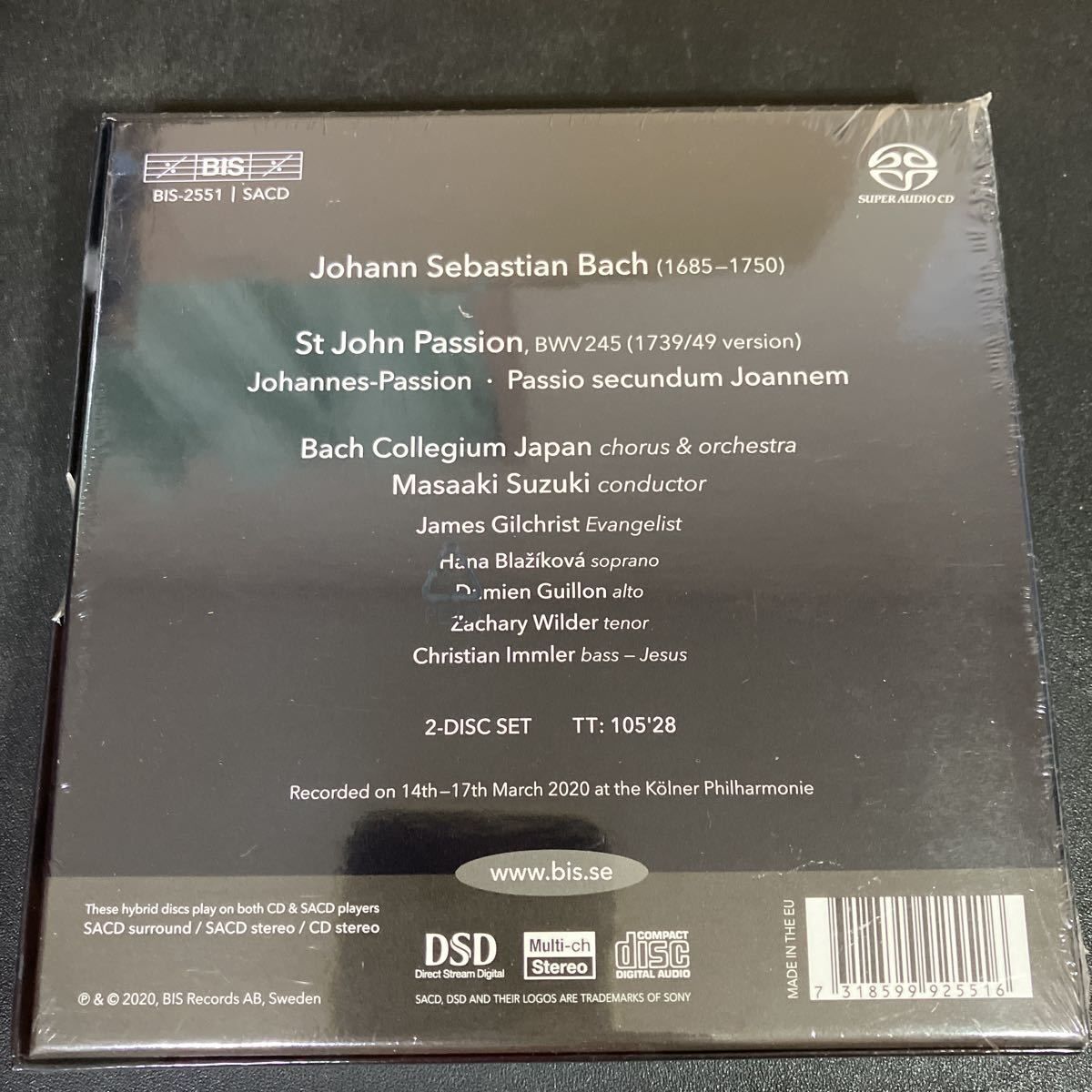 未開封『 J.S.Bach: St. John Passion BWV245/ Masaaki Suzuki