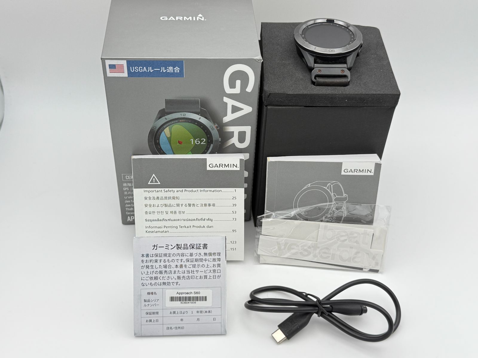 GARMIN Approach S 60 ブラック ガーミン アプローチ ゴルフウォッチ GPSナビ