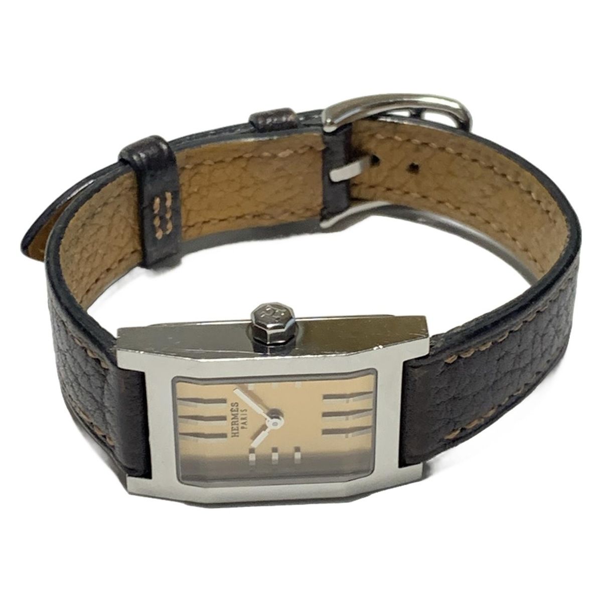HERMES エルメス 腕時計 タンデム TA 1.210 レディース □D ブロンズ