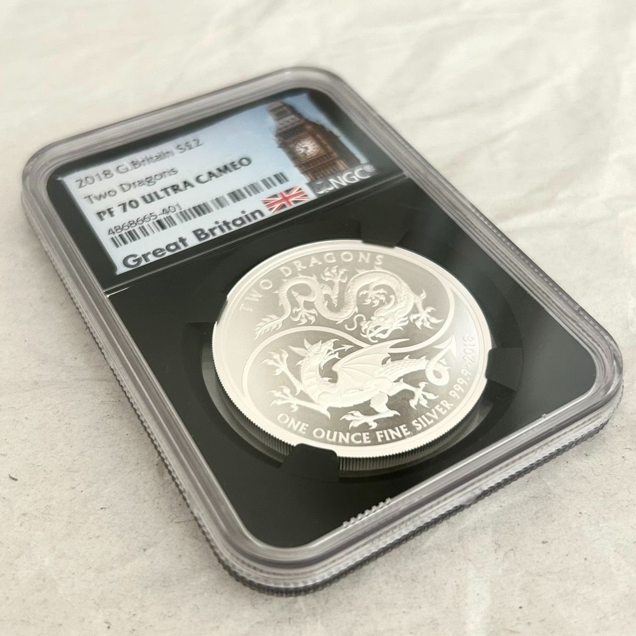 NGC最高鑑定☆2018年イギリス Two dragons 2ポンドプルーフ銀貨