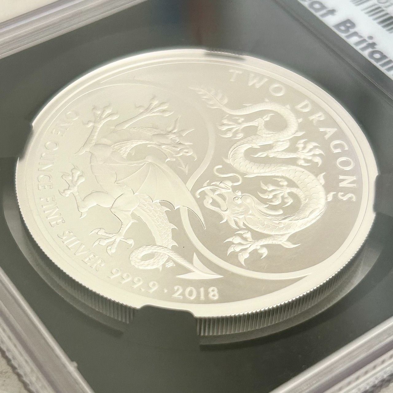 NGC最高鑑定☆2018年イギリス Two dragons 2ポンドプルーフ銀貨
