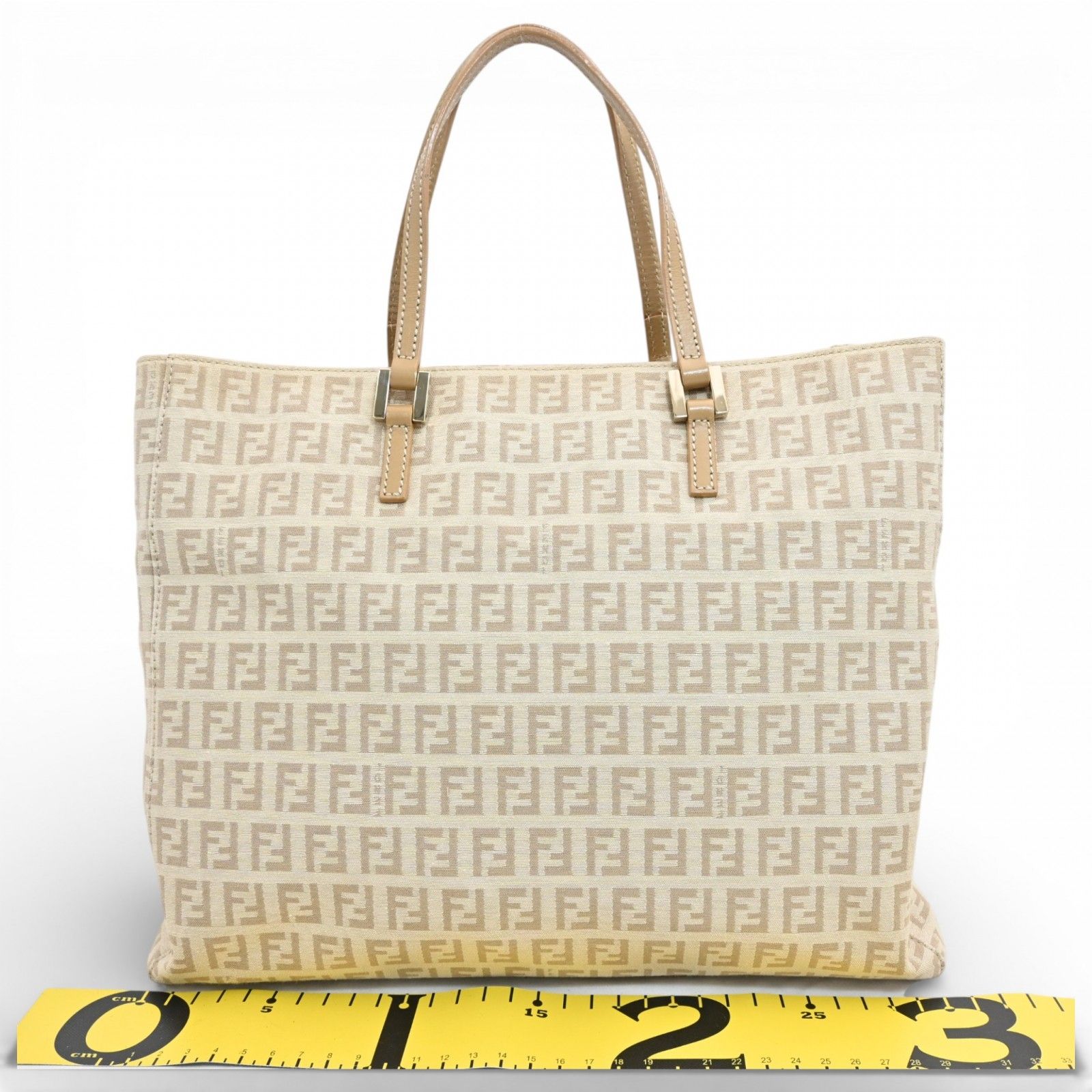 フェンディ ズッキーノ ズッカ ロゴ トートバッグ Bランク fe4435rr