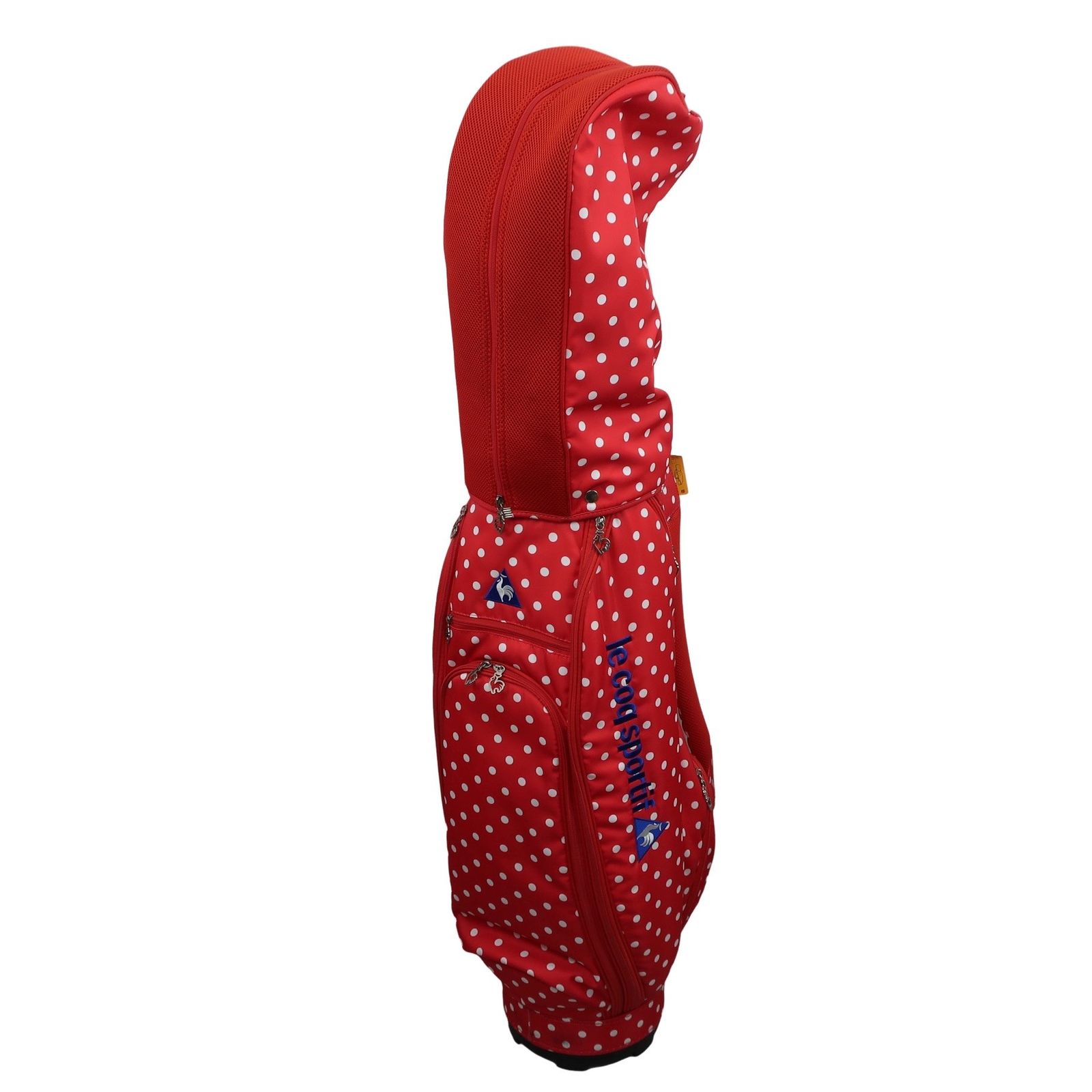 le coq sportif ルコックスポルティフ キャディバッグ 赤白ドット柄 6口 ゴルフ用品 2511-0586
