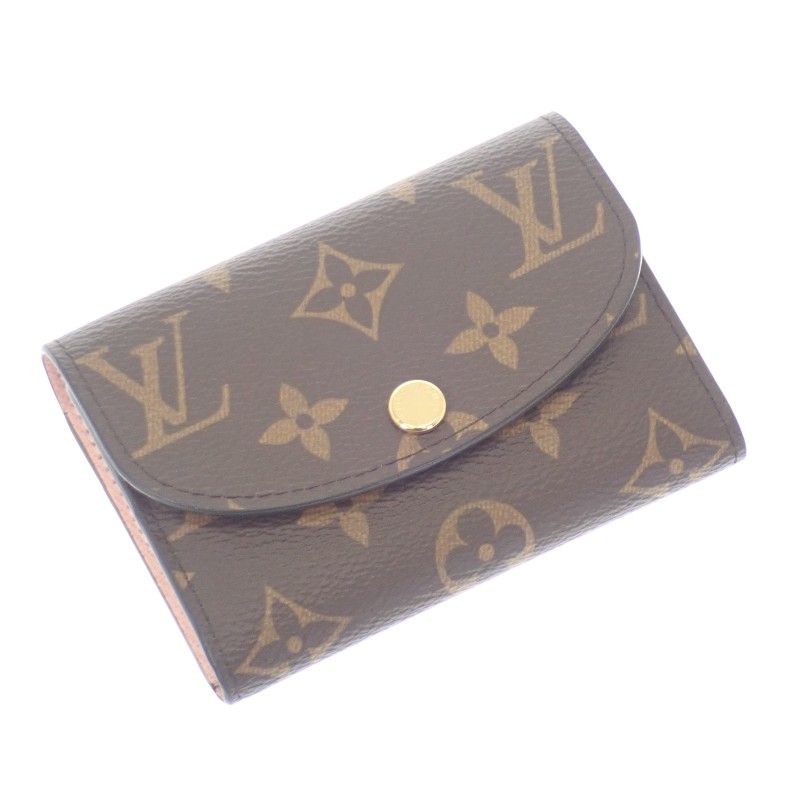 ルイヴィトン LOUIS VUITTON ポルトモネロザリ M 62361 コインケース モノグラムキャンバス ピンク ローズバレリーヌ ゴールド金具 レディース Aランク