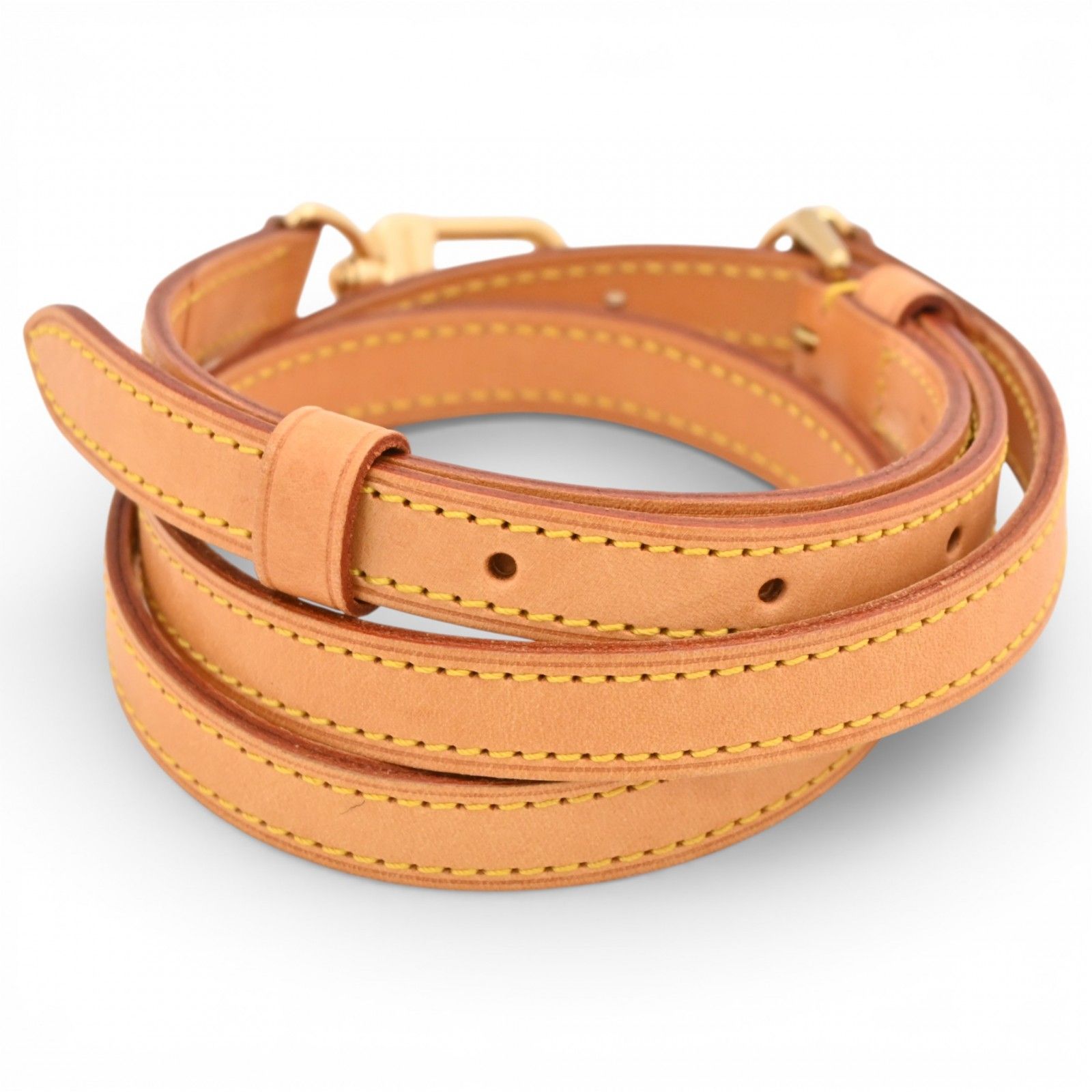 ルイヴィトン ヌメ革 ショルダーストラップ ゴールド金具 Aランク lv 5520 cc