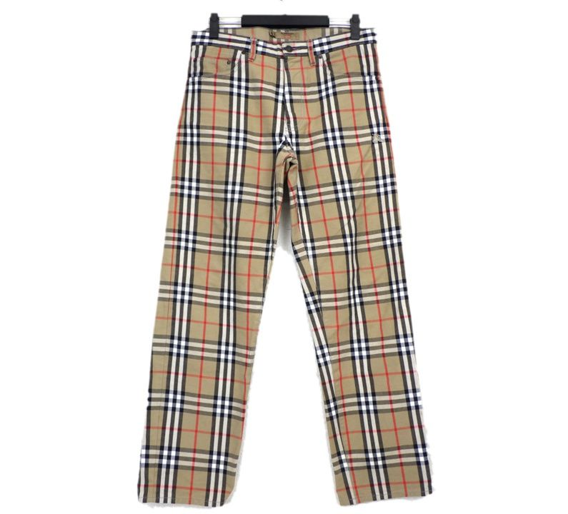 シュプリーム Supreme × バーバリー 22 FW Regular Jean バック ロゴ 刺繍 ジーンズ パンツ w 25671